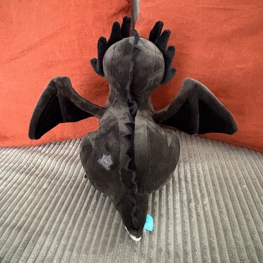 Bellzi Black Dragon Plush - Draggi the Fire Dragon Plush Toy Ultra RARE Toy - Picture 2 of 14